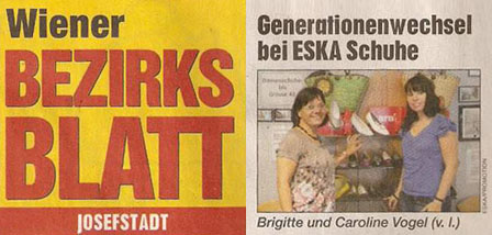 Wiener Bezirksblatt - Josefstadt - Generationswechsel bei ESKA Schuhe